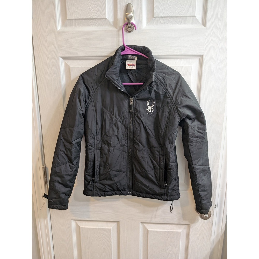 Spyder Puffer Jacket Black Quilted Full Zip Insulated Women's - Sizs XS‎